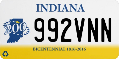 IN license plate 992VNN