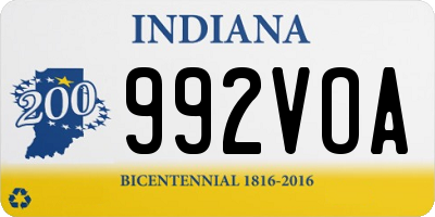 IN license plate 992VOA