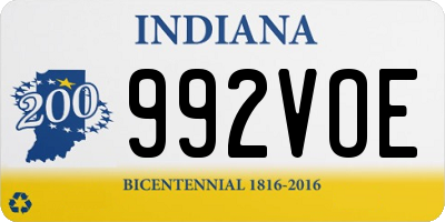 IN license plate 992VOE