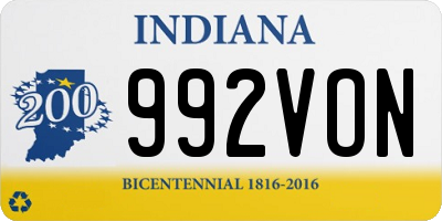 IN license plate 992VON