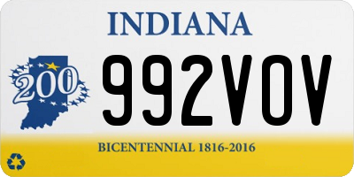 IN license plate 992VOV