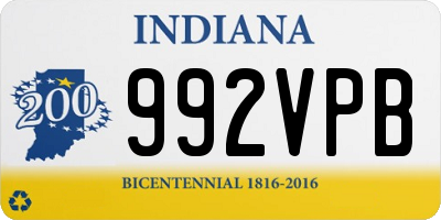 IN license plate 992VPB