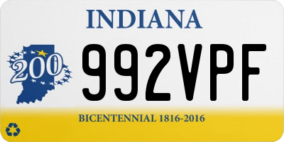 IN license plate 992VPF