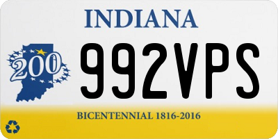 IN license plate 992VPS