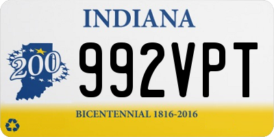 IN license plate 992VPT