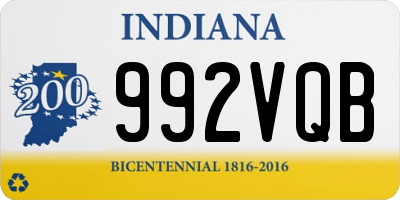 IN license plate 992VQB