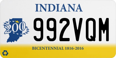 IN license plate 992VQM