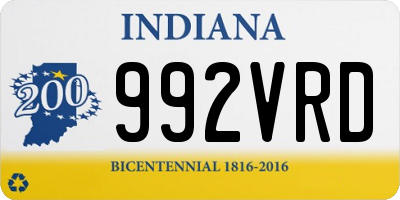 IN license plate 992VRD