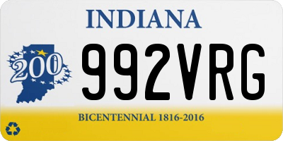 IN license plate 992VRG