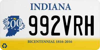 IN license plate 992VRH