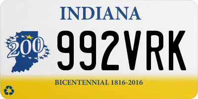 IN license plate 992VRK