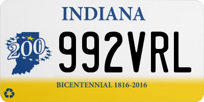 IN license plate 992VRL