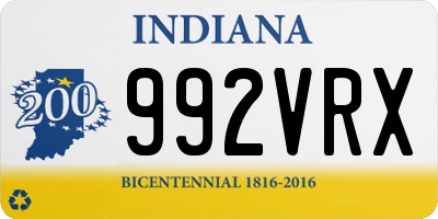 IN license plate 992VRX