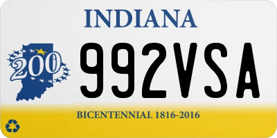 IN license plate 992VSA