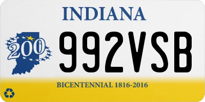 IN license plate 992VSB