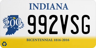 IN license plate 992VSG