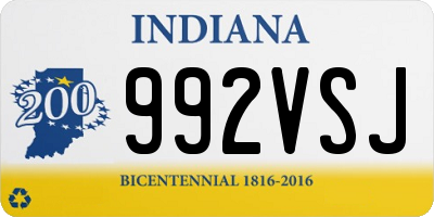 IN license plate 992VSJ