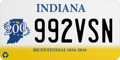 IN license plate 992VSN