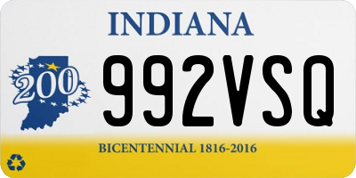 IN license plate 992VSQ