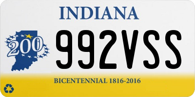 IN license plate 992VSS