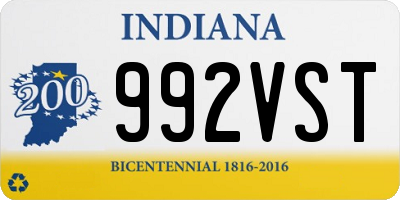 IN license plate 992VST