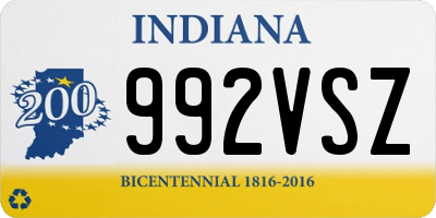 IN license plate 992VSZ