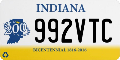 IN license plate 992VTC