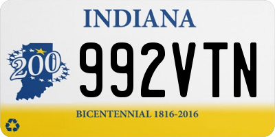 IN license plate 992VTN