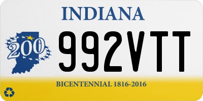 IN license plate 992VTT