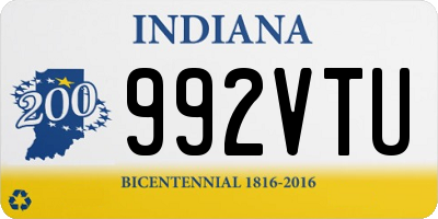 IN license plate 992VTU