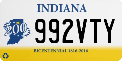 IN license plate 992VTY