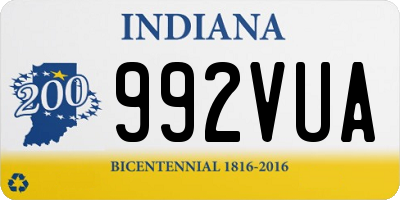 IN license plate 992VUA