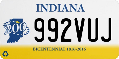 IN license plate 992VUJ