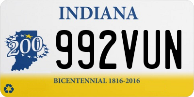 IN license plate 992VUN