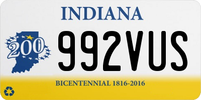 IN license plate 992VUS