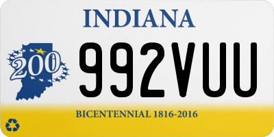 IN license plate 992VUU