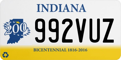 IN license plate 992VUZ