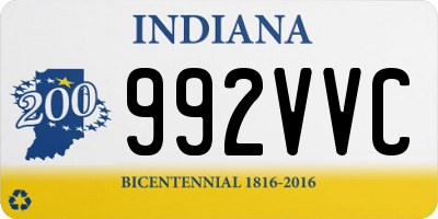 IN license plate 992VVC