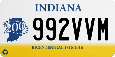 IN license plate 992VVM