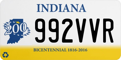 IN license plate 992VVR