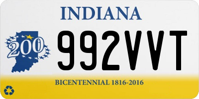 IN license plate 992VVT