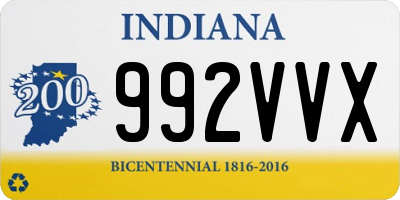 IN license plate 992VVX