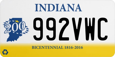 IN license plate 992VWC