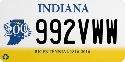 IN license plate 992VWW