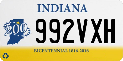 IN license plate 992VXH