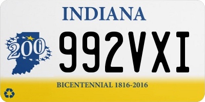 IN license plate 992VXI