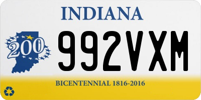 IN license plate 992VXM