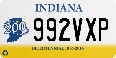 IN license plate 992VXP