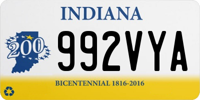 IN license plate 992VYA