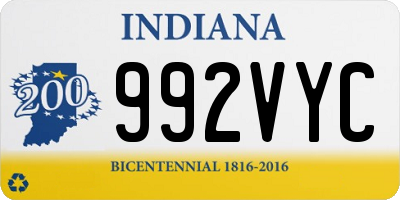 IN license plate 992VYC